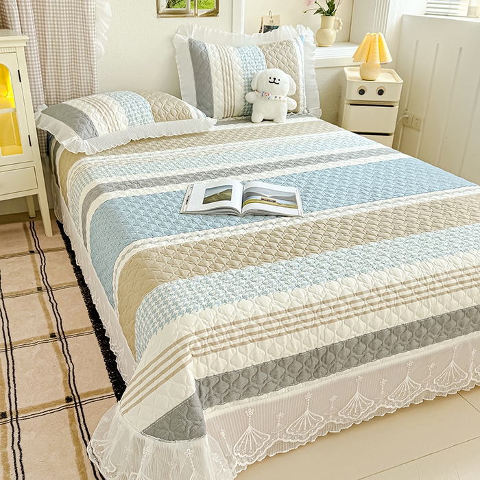 91家纺网 家纺一手货源 找家纺 冬然 2024新款全棉床盖纯棉床盖夹棉床单全棉床单纯棉床单 多彩时光