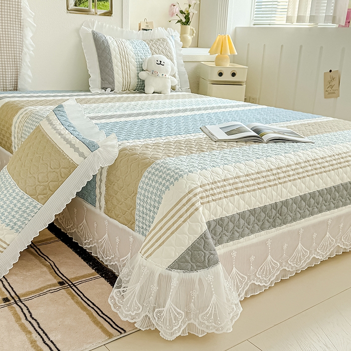 91家纺网 家纺一手货源 找家纺 冬然 2024新款全棉床盖纯棉床盖夹棉床单全棉床单纯棉床单 多彩时光