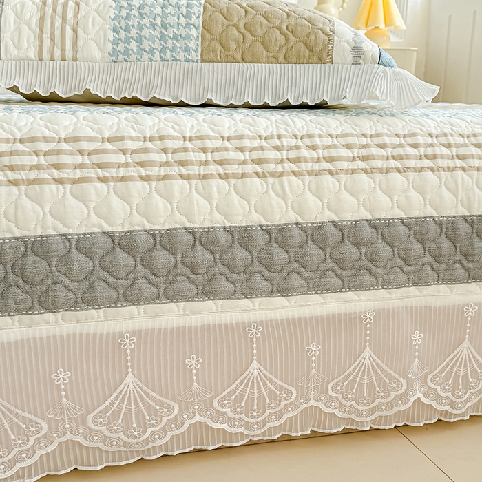 91家纺网 家纺一手货源 找家纺 冬然 2024新款全棉床盖纯棉床盖夹棉床单全棉床单纯棉床单 多彩时光