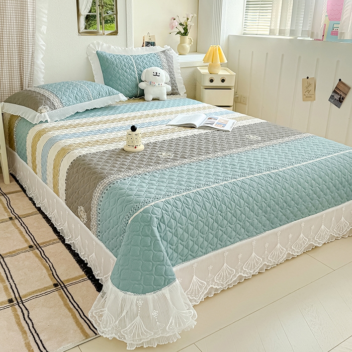 91家纺网 家纺一手货源 找家纺 冬然 2024新款全棉床盖纯棉床盖夹棉床单全棉床单纯棉床单 格调生活