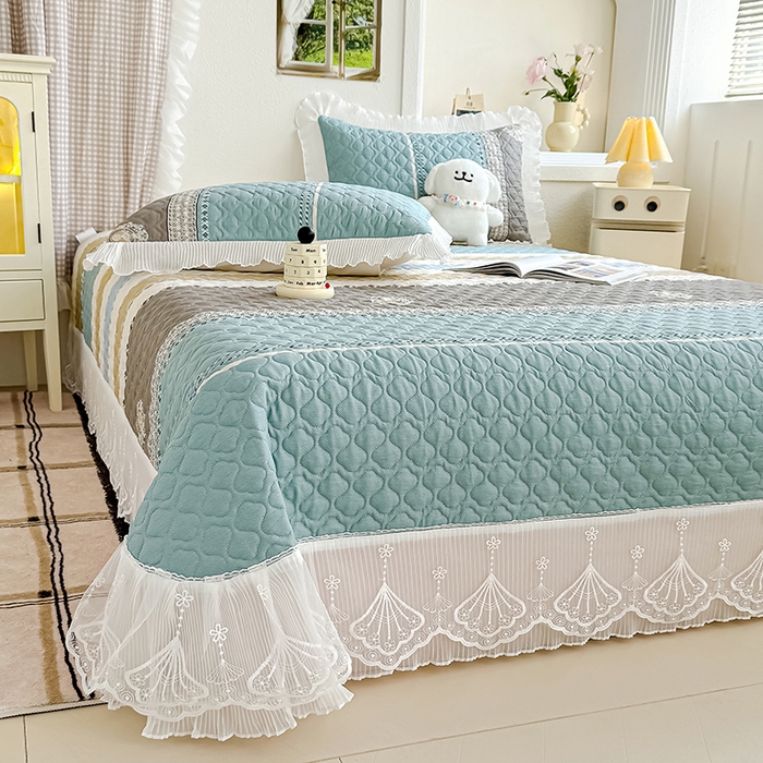 91家纺网 家纺一手货源 找家纺 冬然 2024新款全棉床盖纯棉床盖夹棉床单全棉床单纯棉床单 格调生活