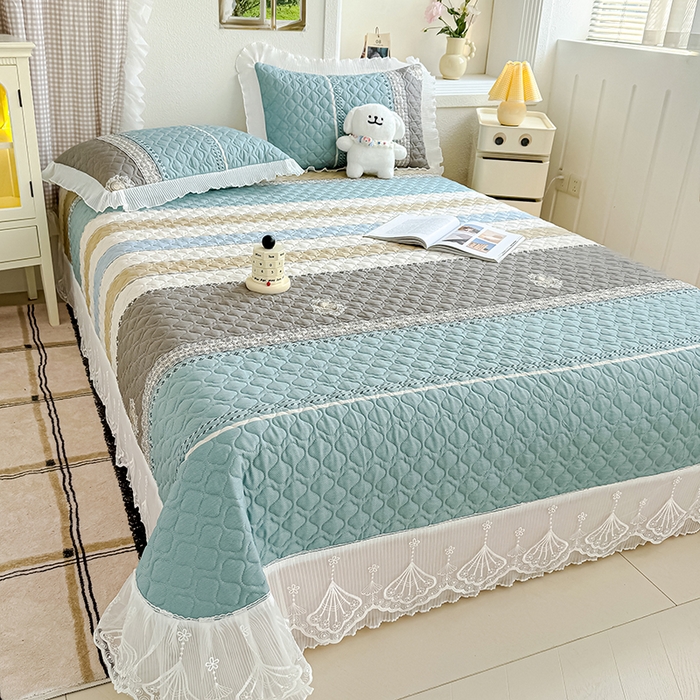 91家纺网 家纺一手货源 找家纺 冬然 2024新款全棉床盖纯棉床盖夹棉床单全棉床单纯棉床单 格调生活