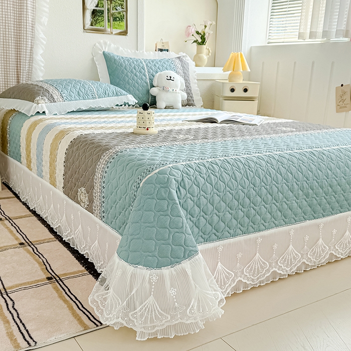 91家纺网 家纺一手货源 找家纺 冬然 2024新款全棉床盖纯棉床盖夹棉床单全棉床单纯棉床单 格调生活