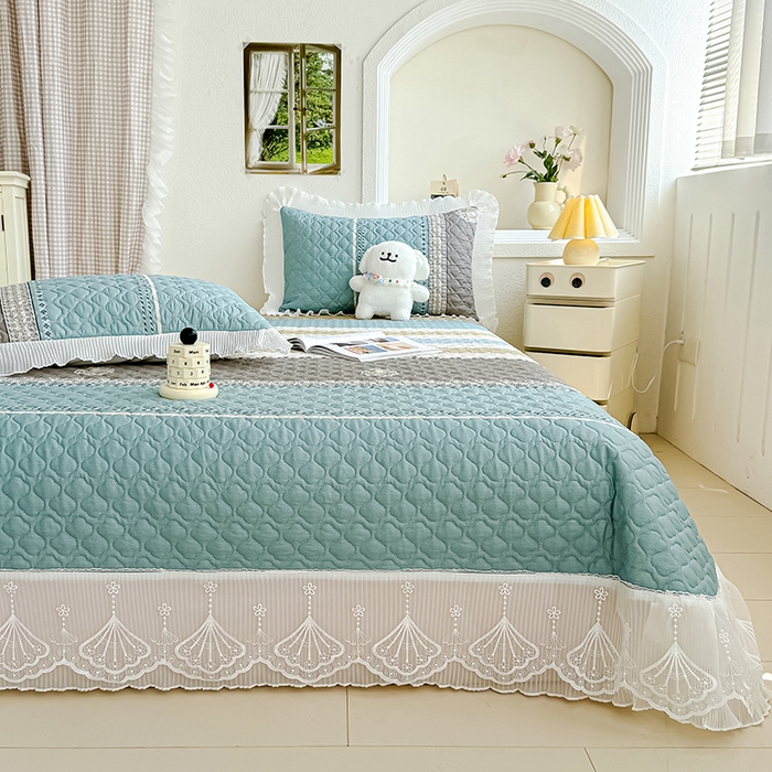 91家纺网 家纺一手货源 找家纺 冬然 2024新款全棉床盖纯棉床盖夹棉床单全棉床单纯棉床单 格调生活