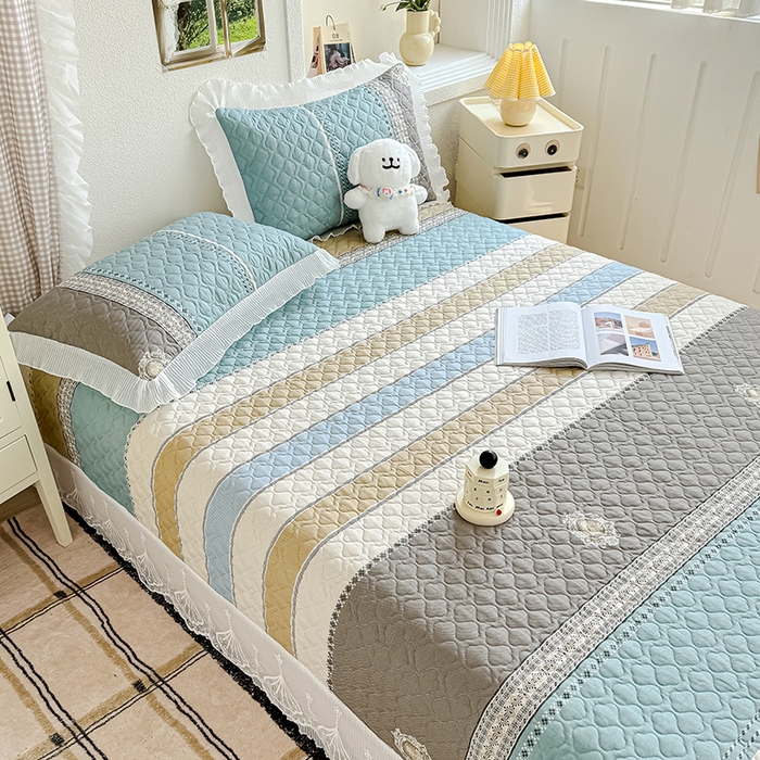 91家纺网 家纺一手货源 找家纺 冬然 2024新款全棉床盖纯棉床盖夹棉床单全棉床单纯棉床单 格调生活