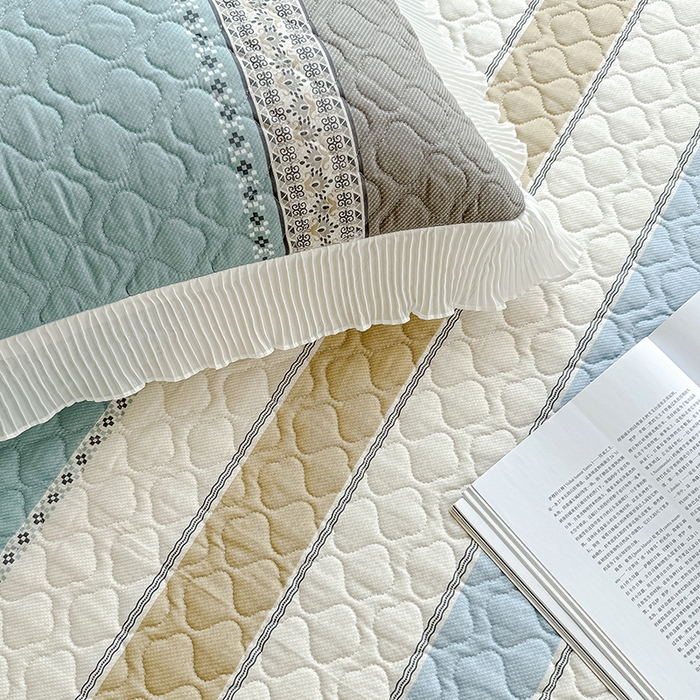 91家纺网 家纺一手货源 找家纺 冬然 2024新款全棉床盖纯棉床盖夹棉床单全棉床单纯棉床单 格调生活