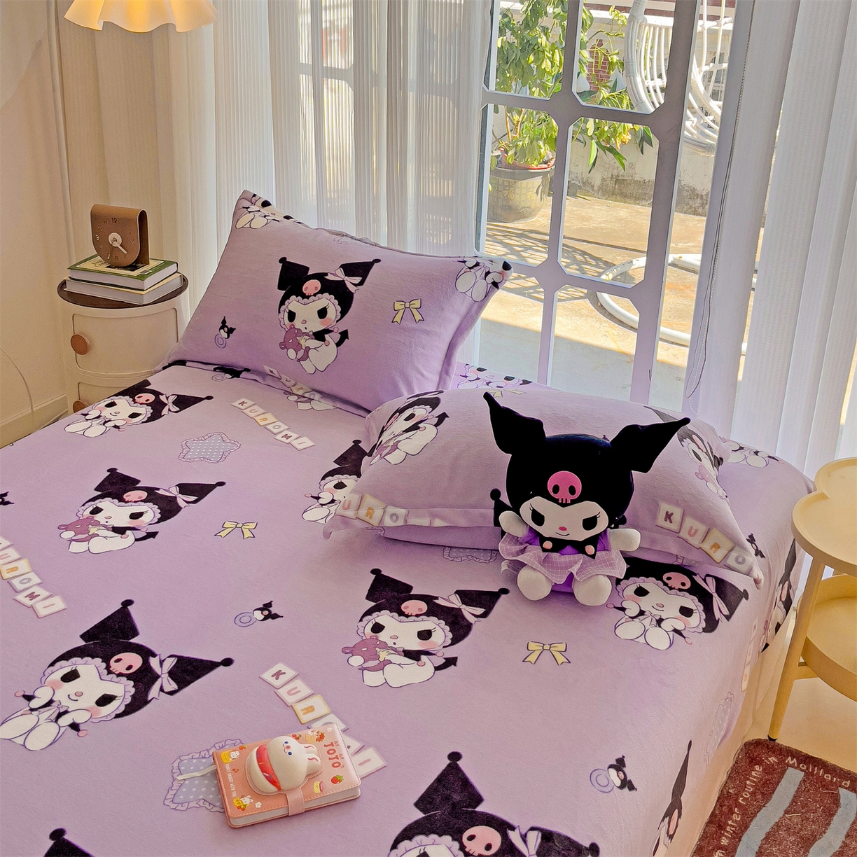 91家纺网 家纺一手货源 找家纺 名兮-2025经典奥特曼-三丽鸥高克重印花牛奶绒床笠 星星库洛米