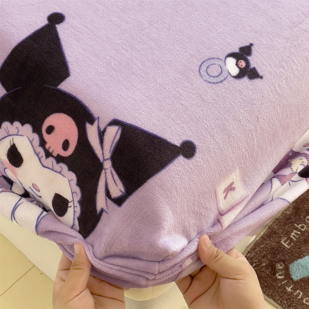 91家纺网 家纺一手货源 找家纺 名兮-2025经典奥特曼-三丽鸥高克重印花牛奶绒床笠 星星库洛米