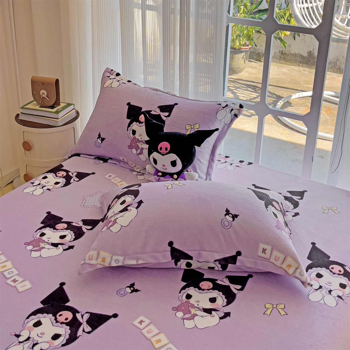 91家纺网 家纺一手货源 找家纺 名兮-2025经典奥特曼-三丽鸥高克重印花牛奶绒床笠 星星库洛米