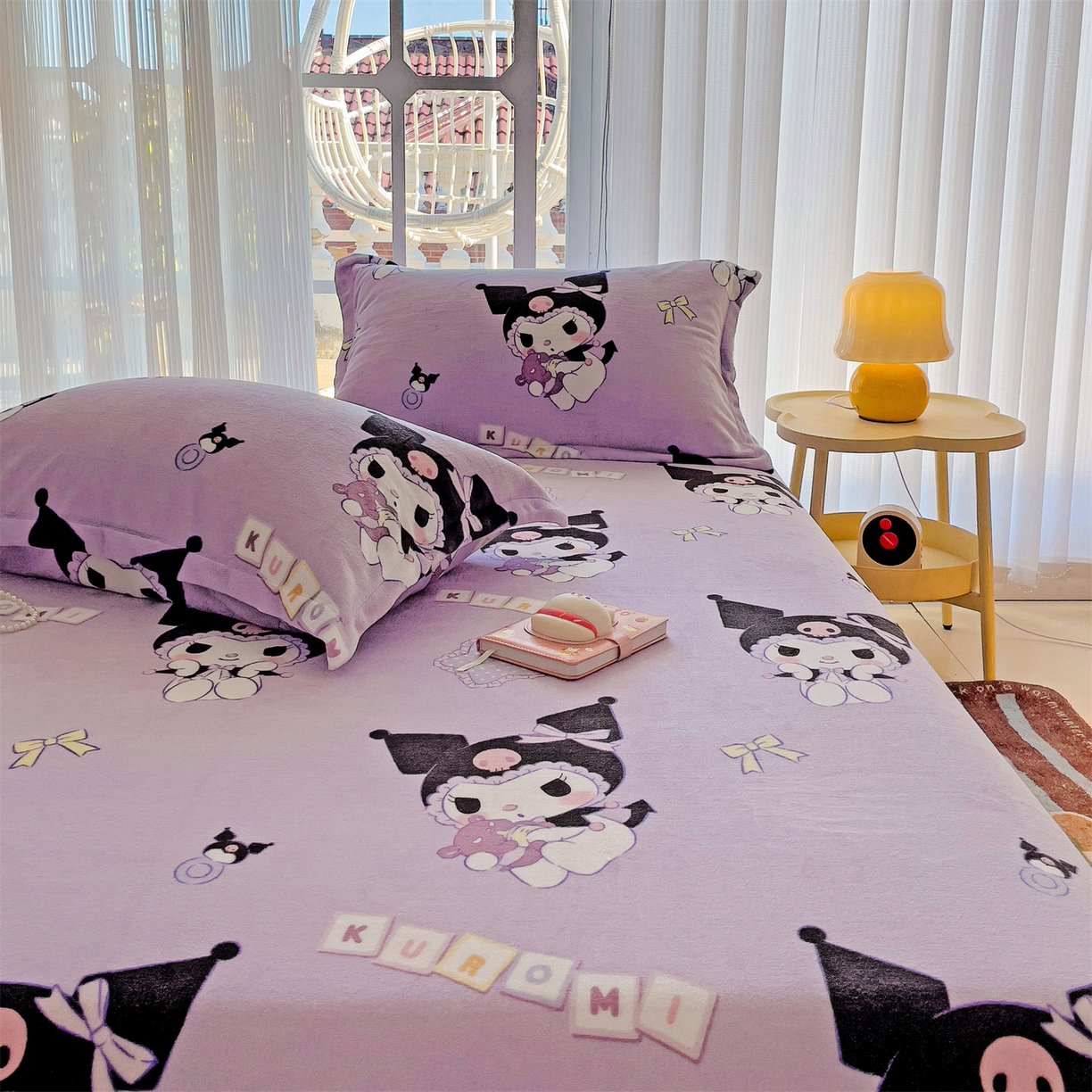 91家纺网 家纺一手货源 找家纺 名兮-2025经典奥特曼-三丽鸥高克重印花牛奶绒床笠 星星库洛米