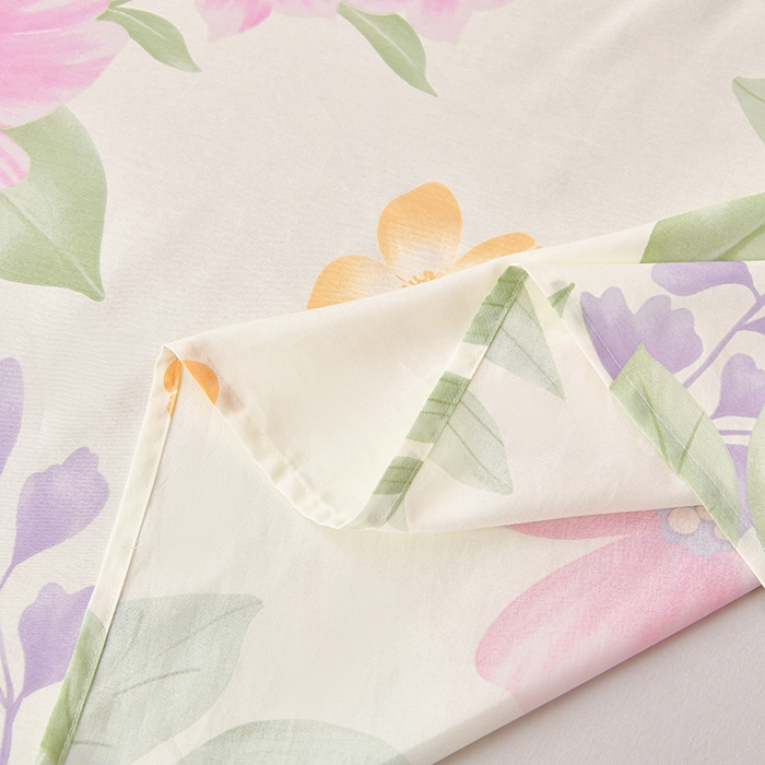 91家纺网 家纺一手货源 找家纺 宇彬家纺 2025直播新款13070全棉纯棉印花双人单床单枕套三件套喷气小清新简约学生被单 夏日