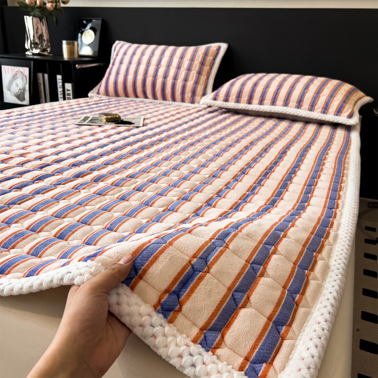 91家纺网 家纺一手货源 找家纺 （总）五月家纺 2025新款A类230克高克重牛奶绒床褥