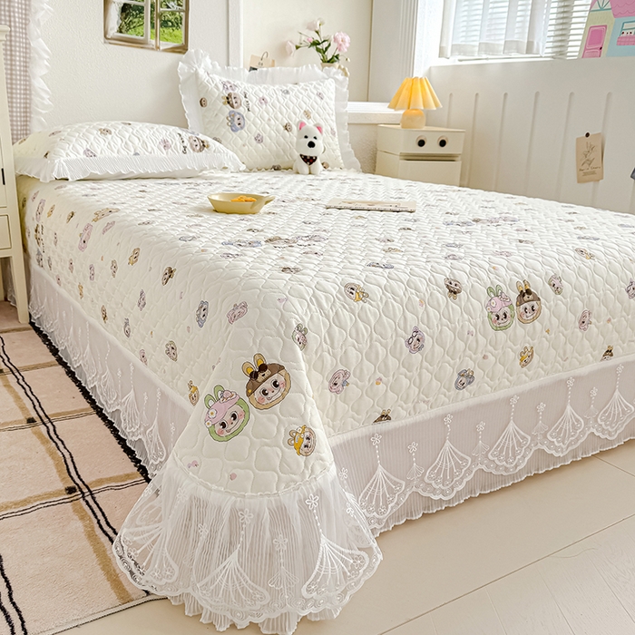 91家纺网 家纺一手货源 找家纺 冬然 2024新款全棉床盖纯棉床盖夹棉床单全棉床单纯棉床单 拉布布