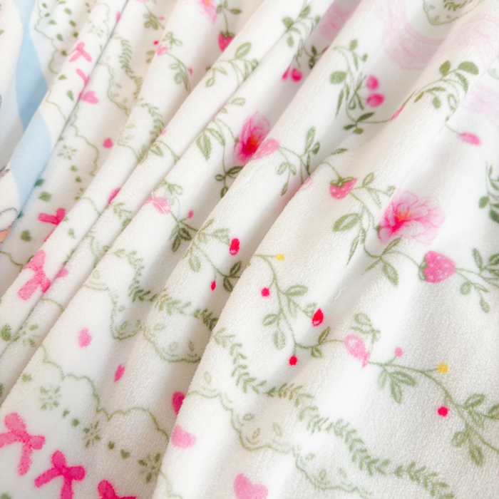 91家纺网 家纺一手货源 找家纺 王朝国际 2026新款高克重牛奶绒印花四件套 田园兔子