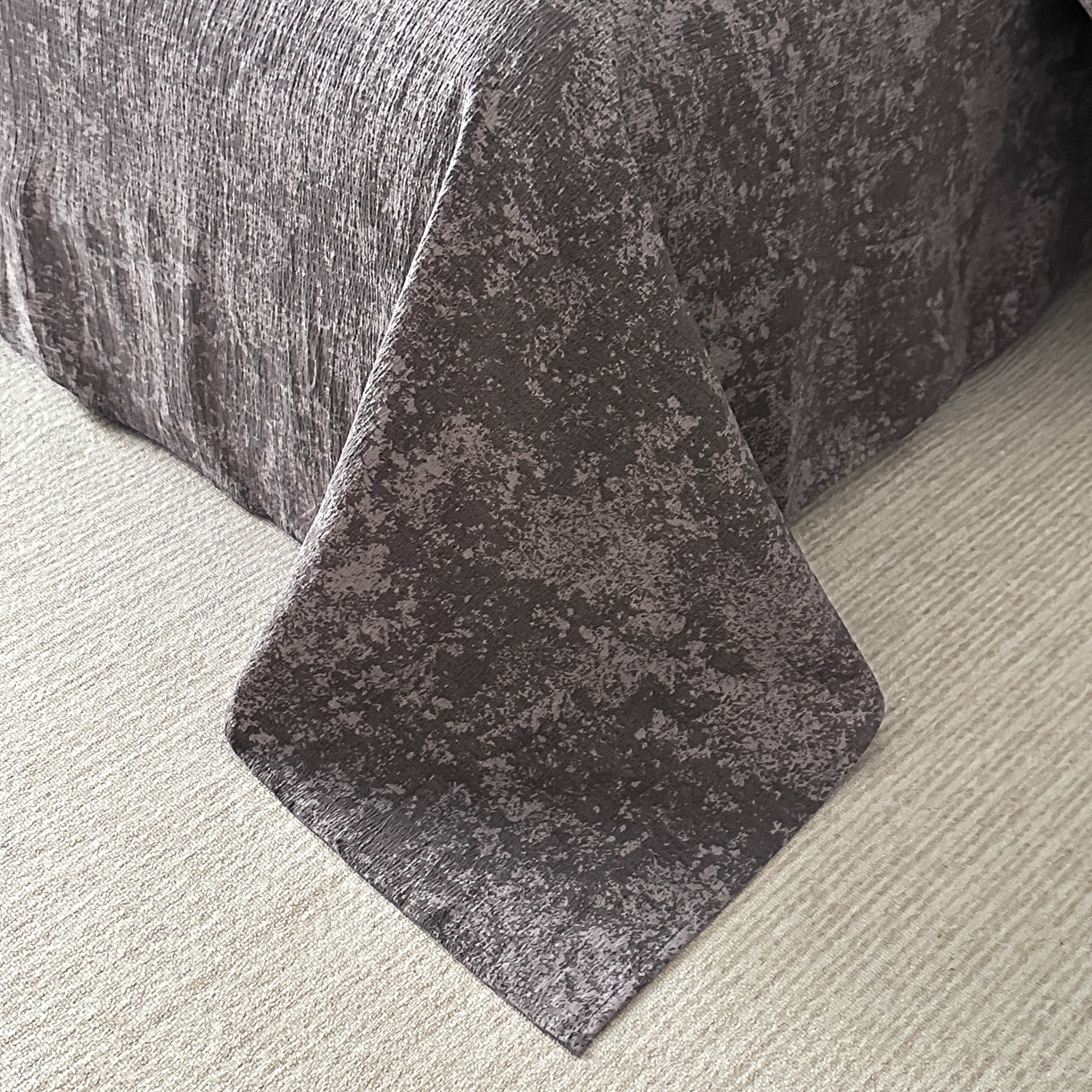 91家纺网 家纺一手货源 找家纺 悦织湾家纺 2025新款纽扣款轻奢原麻四件套复古中式艺术雅致轻奢床上用品三四件套 轻奢原麻-伊莉莎-咖