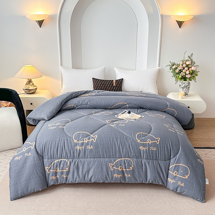 91家纺网 家纺一手货源 找家纺 （总）好欣怡家纺 2025新款洛卡棉冬被学生被四季被仿棉被芯