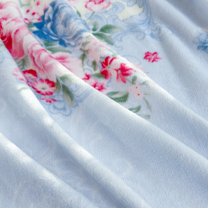 91家纺网 家纺一手货源 找家纺 王朝国际 2026新款高克重牛奶绒印花四件套 云梦海棠