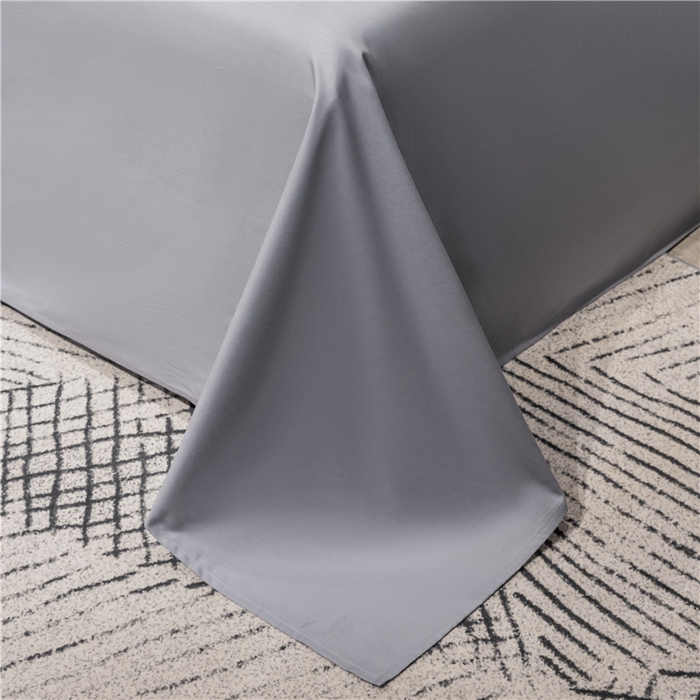 91家纺网 家纺一手货源 找家纺 小叮当家纺仓储工厂店 2025新款(热买家秀不断货)40s贡缎长绒棉纯棉字母款全棉四件套轻奢床上用品 炫彩灰