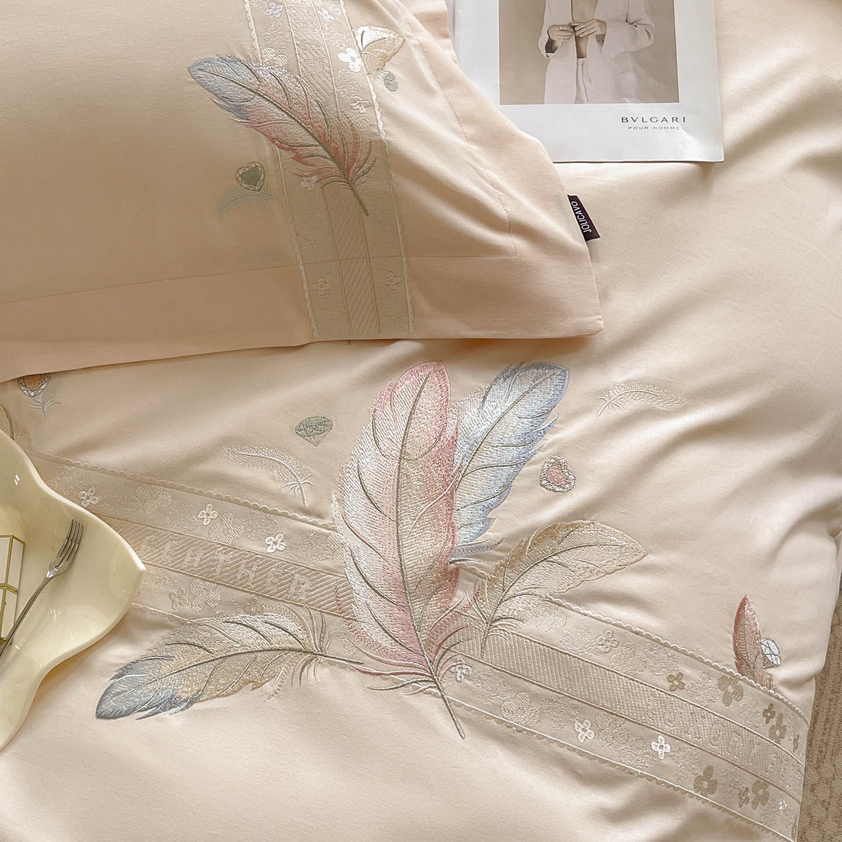 91家纺网 家纺一手货源 找家纺 （总）2025秋冬新品A类加厚保暖全棉磨毛四件套纯棉被套重工刺绣轻奢床笠款直播热款床上用品