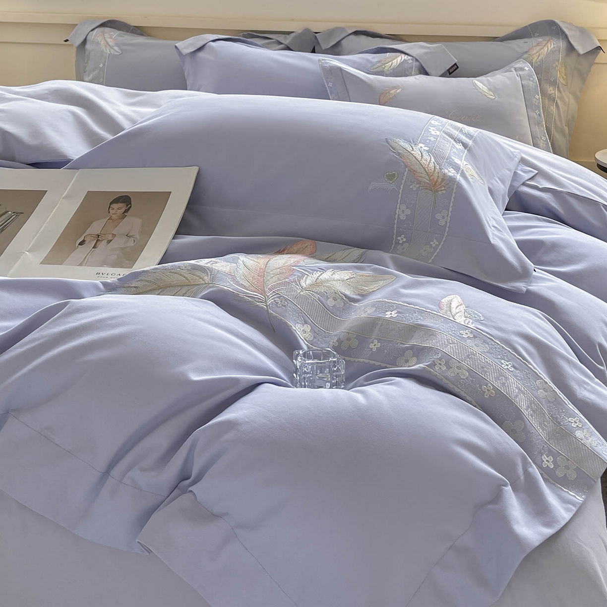 91家纺网 家纺一手货源 找家纺 （总）2025秋冬新品A类加厚保暖全棉磨毛四件套纯棉被套重工刺绣轻奢床笠款直播热款床上用品