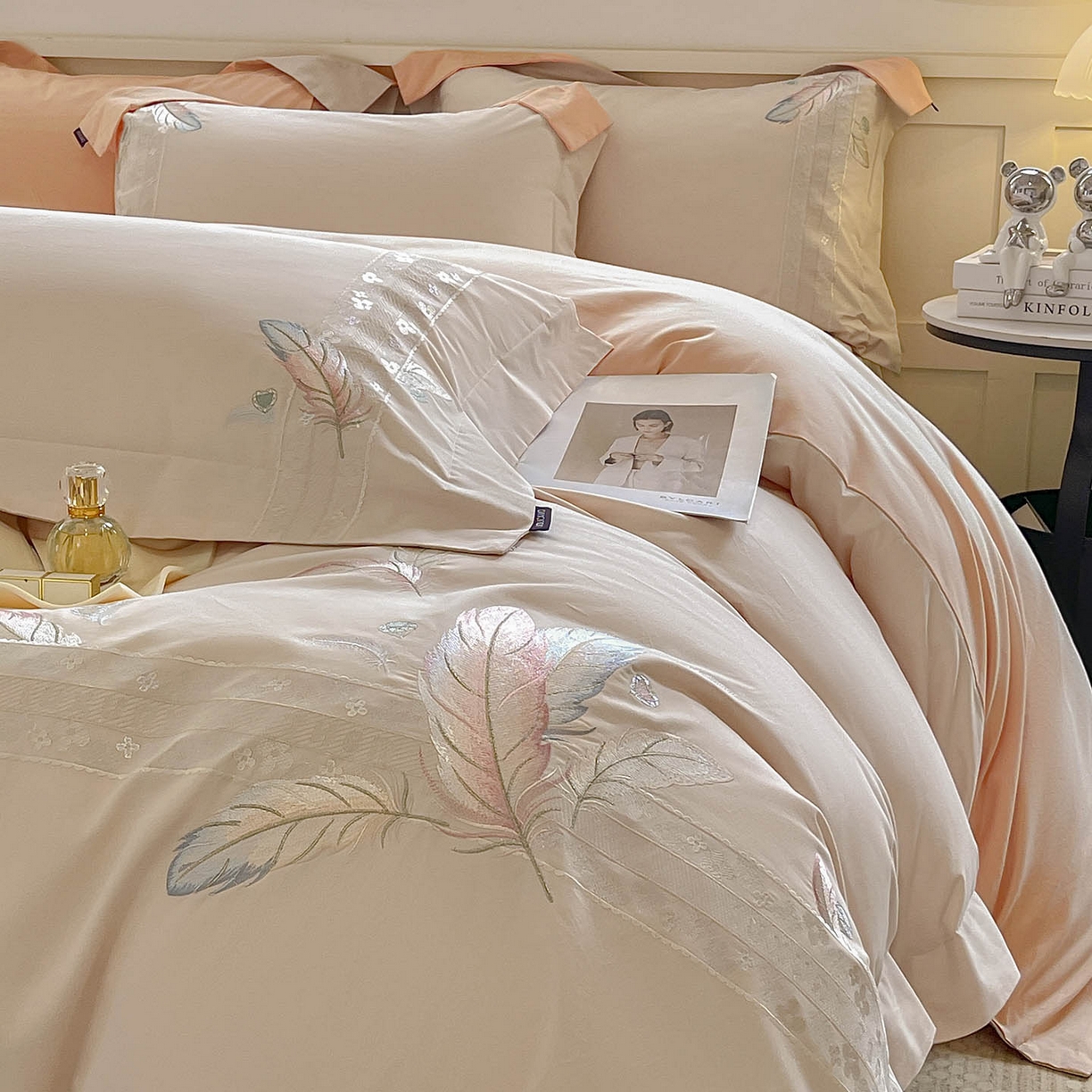 91家纺网 家纺一手货源 找家纺 （总）2025秋冬新品A类加厚保暖全棉磨毛四件套纯棉被套重工刺绣轻奢床笠款直播热款床上用品