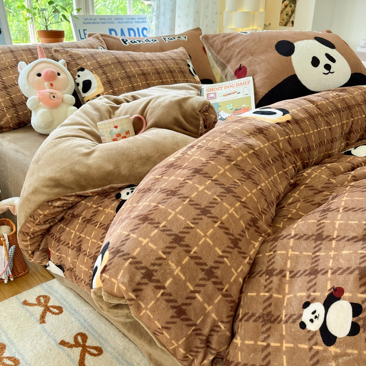 91家纺网 家纺一手货源 找家纺 （总）如一 2025新款高克重卡通印花牛奶绒四件套第二批