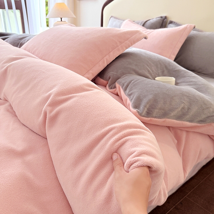 91家纺网 家纺一手货源 找家纺 （总）家贝爱 2025新款高克重石墨烯牛奶绒四件套