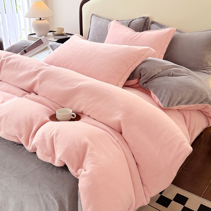 91家纺网 家纺一手货源 找家纺 （总）家贝爱 2025新款高克重石墨烯牛奶绒四件套