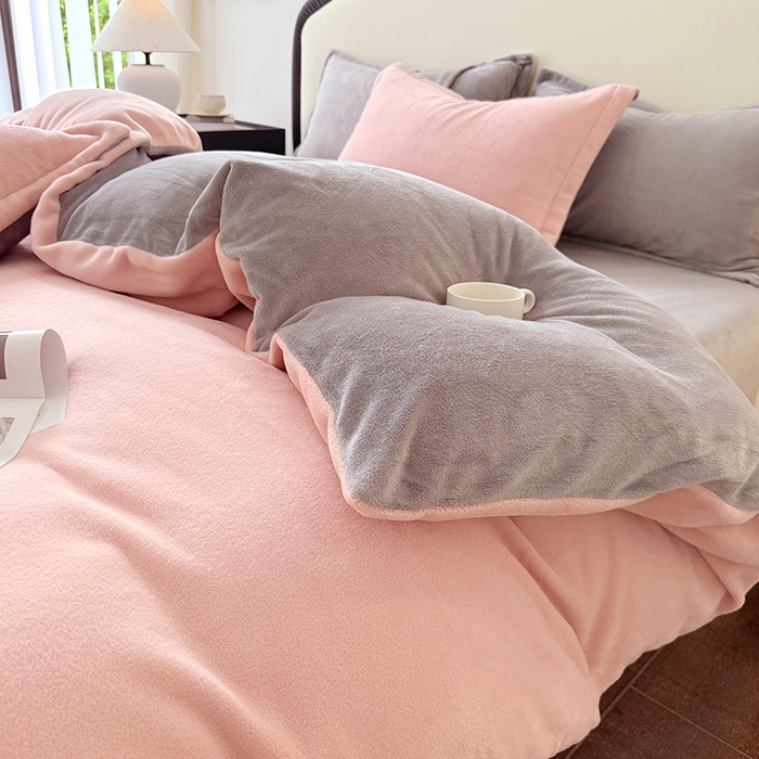 91家纺网 家纺一手货源 找家纺 （总）家贝爱 2025新款高克重石墨烯牛奶绒四件套