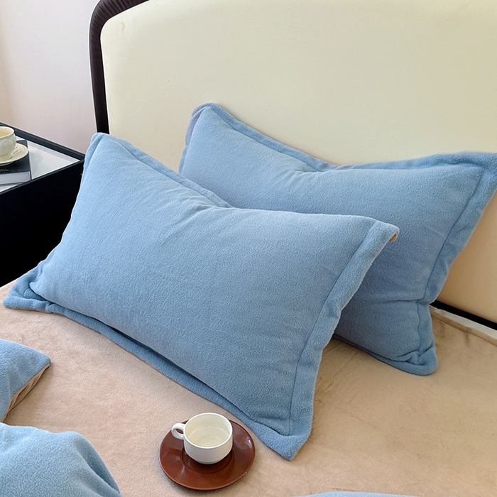 91家纺网 家纺一手货源 找家纺 家贝爱 2025新款高克重石墨烯牛奶绒四件套 暖梦-蓝