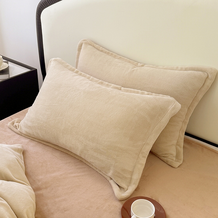 91家纺网 家纺一手货源 找家纺 家贝爱 2025新款高克重石墨烯牛奶绒四件套 暖梦-浅咖