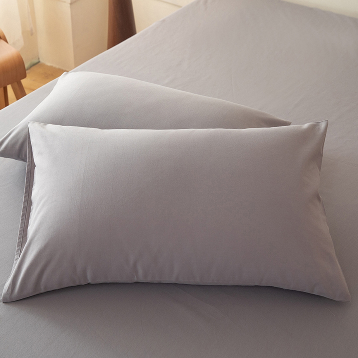 91家纺网 家纺一手货源 找家纺 八十八家纺 2025新款纯棉加厚磨毛四件套及单品系列-四件套 加厚中灰