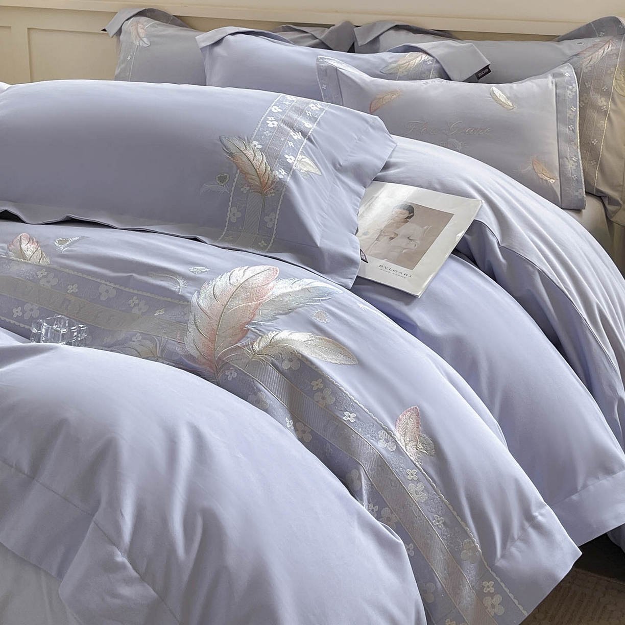 91家纺网 家纺一手货源 找家纺 （总）2025秋冬新品A类加厚保暖全棉磨毛四件套纯棉被套重工刺绣轻奢床笠款直播热款床上用品