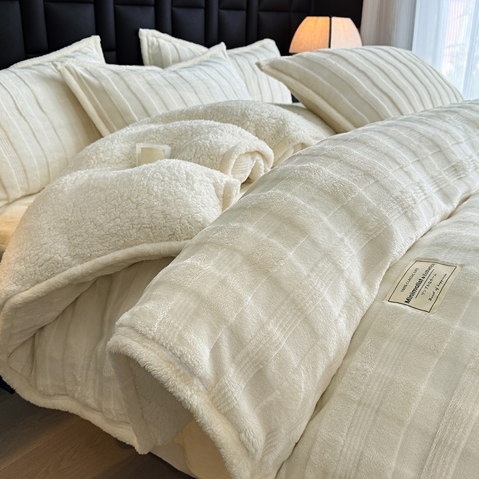 91家纺网 家纺一手货源 找家纺 （总）宜派家纺 2025新款A类玉兔绒北极绒纯色单被套