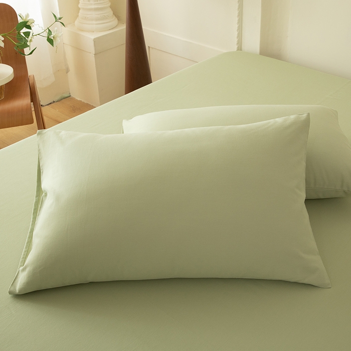 91家纺网 家纺一手货源 找家纺 八十八家纺 2025新款纯棉加厚磨毛四件套及单品系列-四件套 加厚果绿