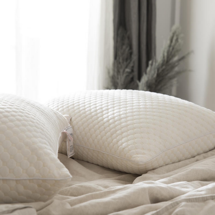 91家纺网 家纺一手货源 找家纺 （总）胜诗梵 2025新款水立方透气羽丝绒枕芯