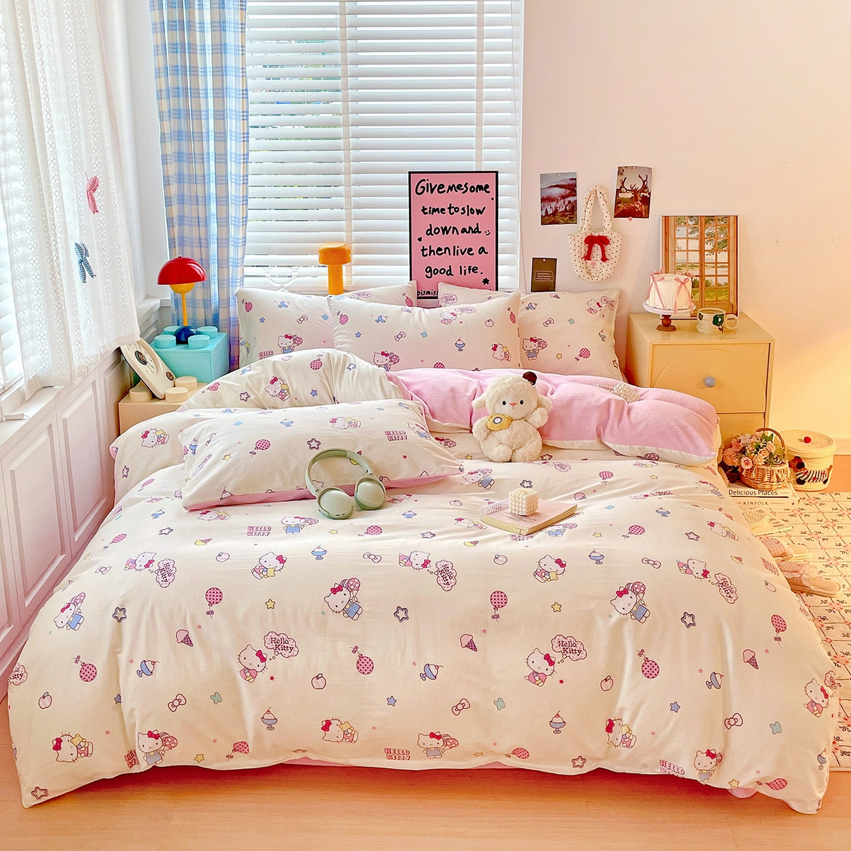 91家纺网 家纺一手货源 找家纺 （总）朵希曼 2025新款棉绒卡通三丽鸥棉加绒印花系列四件套