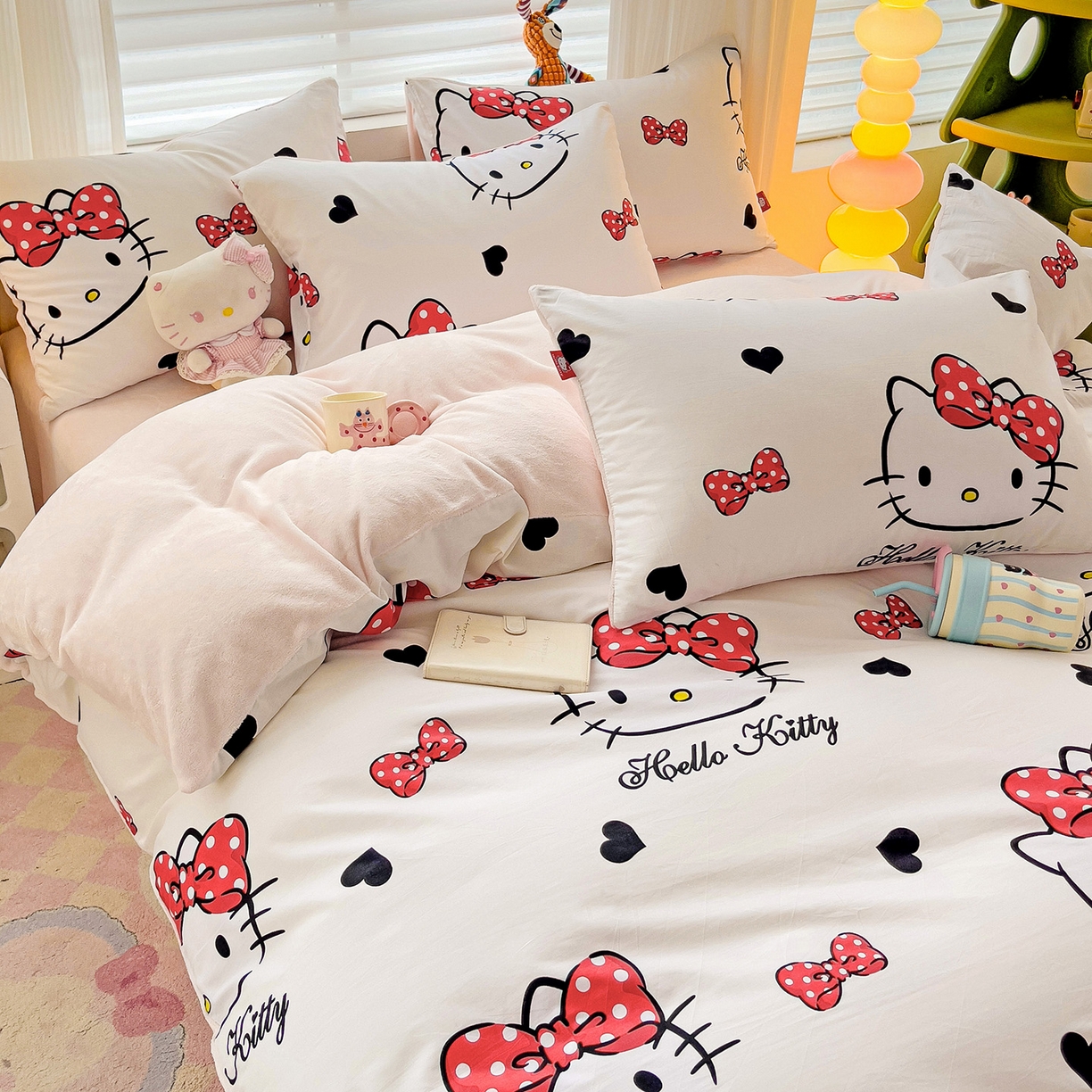 91家纺网 家纺一手货源 找家纺 （总）朵希曼 2025新款棉绒卡通三丽鸥棉加绒印花系列四件套