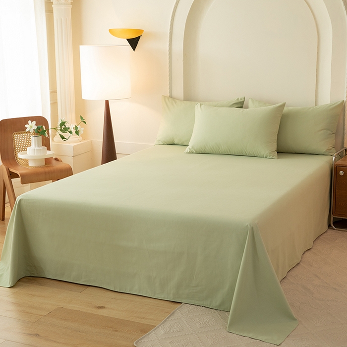 91家纺网 家纺一手货源 找家纺 八十八家纺 2025新款纯棉加厚磨毛四件套及单品系列-单被套 加厚果绿