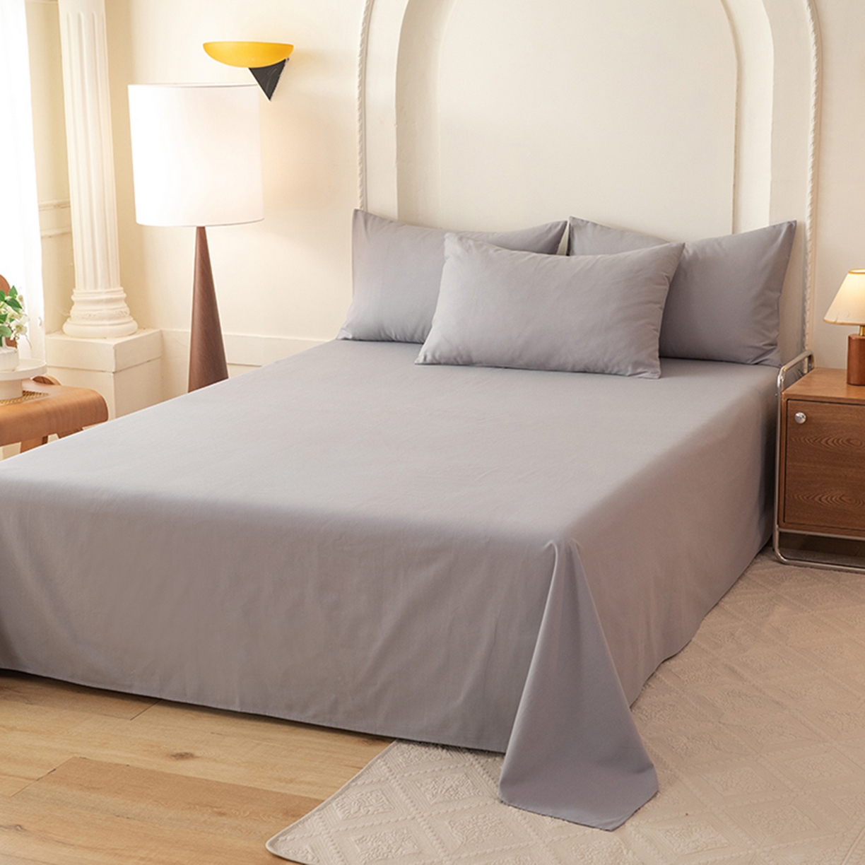 91家纺网 家纺一手货源 找家纺 八十八家纺 2025新款纯棉加厚磨毛四件套及单品系列-单被套 加厚中灰