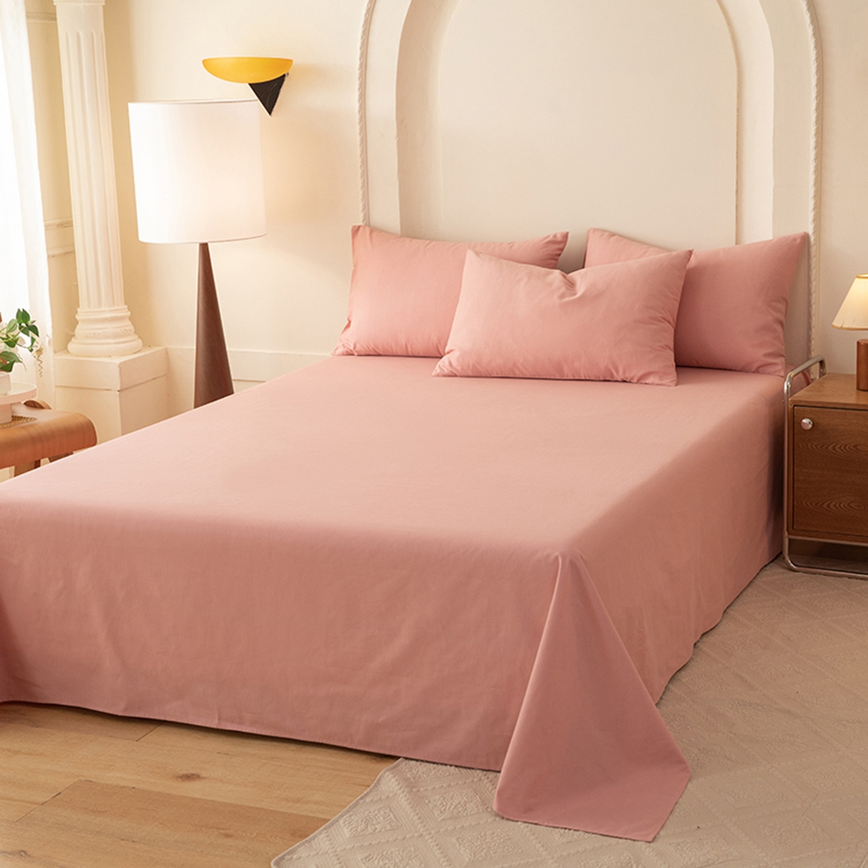 91家纺网 家纺一手货源 找家纺 八十八家纺 2025新款纯棉加厚磨毛四件套及单品系列-单被套 加厚红豆