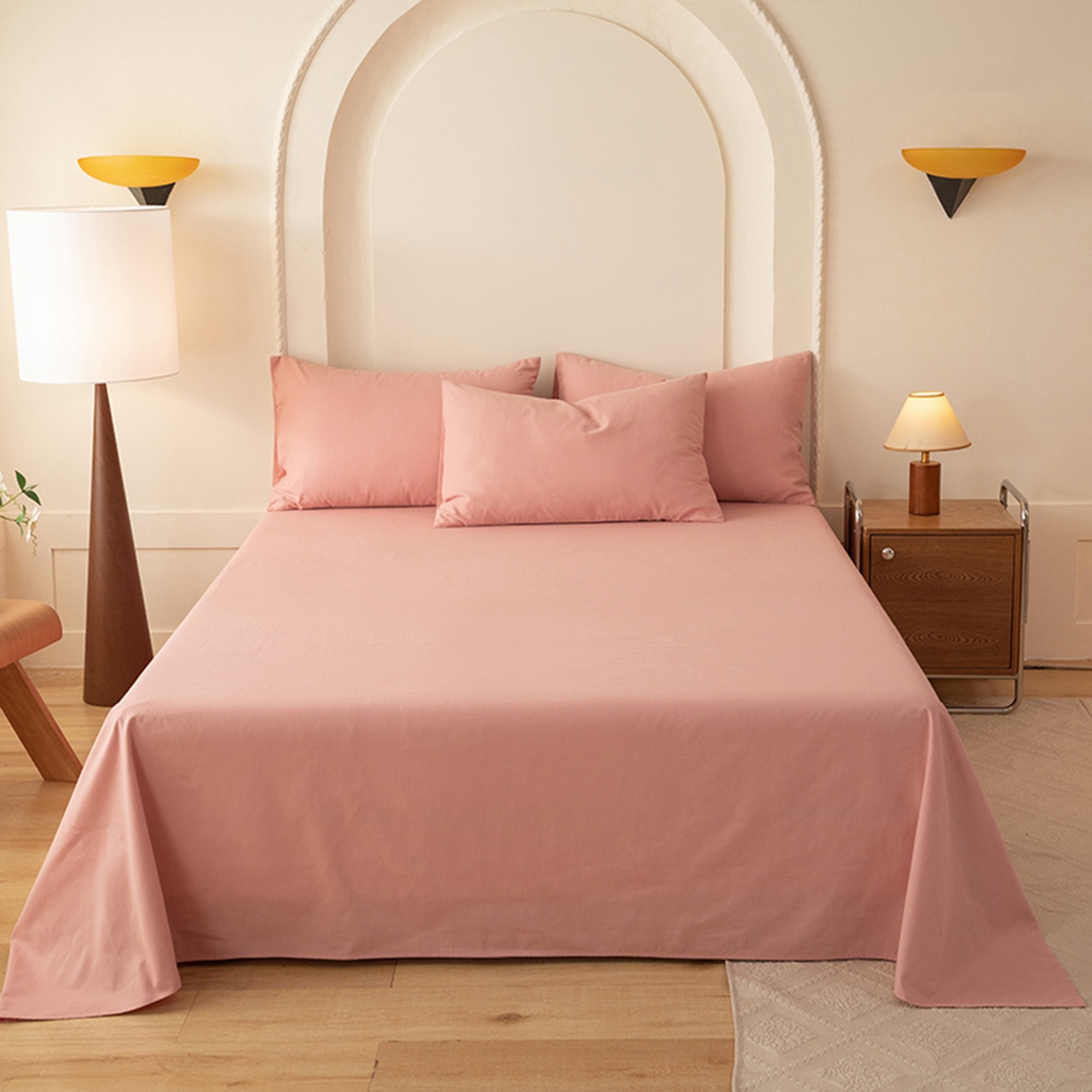 91家纺网 家纺一手货源 找家纺 八十八家纺 2025新款纯棉加厚磨毛四件套及单品系列-单被套 加厚红豆