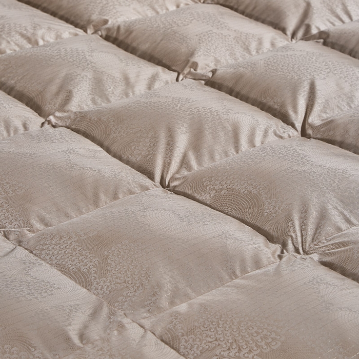 91家纺网 家纺一手货源 找家纺 （总）暖羽屋羽绒馆 2025新款95白鹅绒 超精密金银丝大提花 羽绒被芯鹅绒被子 双人婚庆冬被 春秋被