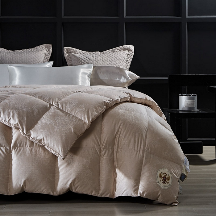 91家纺网 家纺一手货源 找家纺 （总）暖羽屋羽绒馆 2025新款95白鹅绒 超精密金银丝大提花 羽绒被芯鹅绒被子 双人婚庆冬被 春秋被