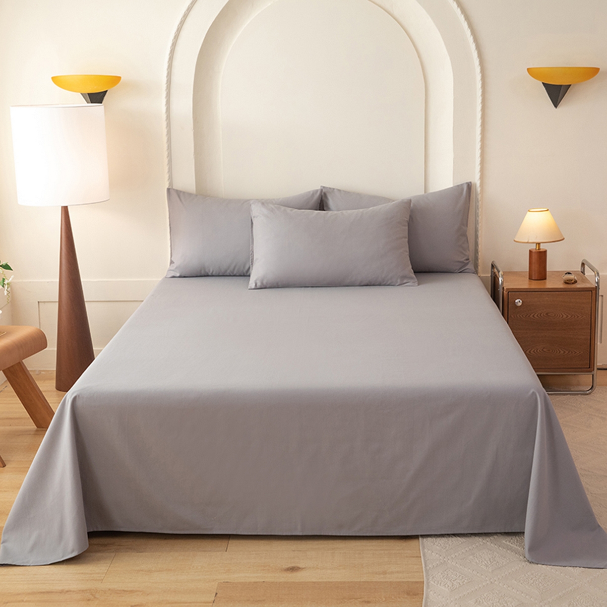 91家纺网 家纺一手货源 找家纺 八十八家纺 2025新款纯棉加厚磨毛四件套及单品系列-单被套 加厚中灰