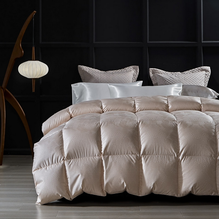 91家纺网 家纺一手货源 找家纺 （总）暖羽屋羽绒馆 2025新款95白鹅绒 超精密金银丝大提花 羽绒被芯鹅绒被子 双人婚庆冬被 春秋被