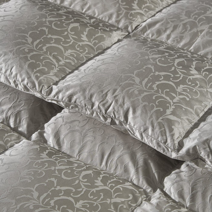 91家纺网 家纺一手货源 找家纺 暖羽屋羽绒馆 2025新款95白鹅绒 超精密金银丝大提花 羽绒被芯鹅绒被子 双人婚庆冬被 春秋被 洛威尔 灰