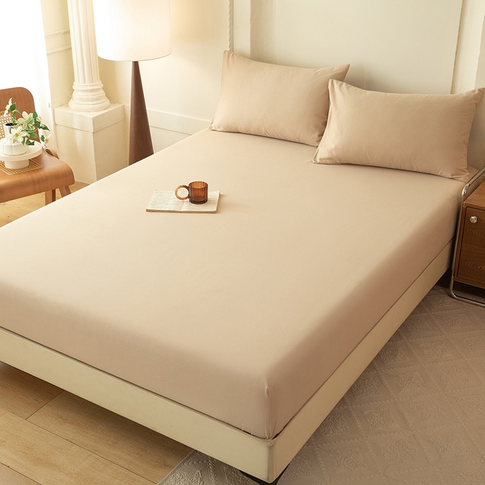 91家纺网 家纺一手货源 找家纺 八十八家纺 2025新款纯棉加厚磨毛四件套及单品系列-单床笠 加厚卡其