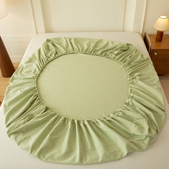 91家纺网 家纺一手货源 找家纺 八十八家纺 2025新款纯棉加厚磨毛四件套及单品系列-单床笠 加厚果绿