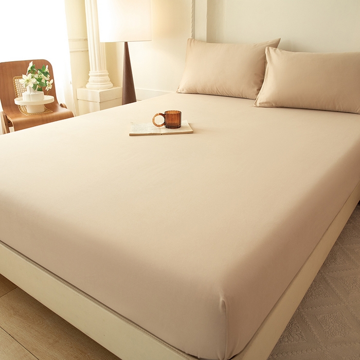 91家纺网 家纺一手货源 找家纺 八十八家纺 2025新款纯棉加厚磨毛四件套及单品系列-单床笠 加厚卡其